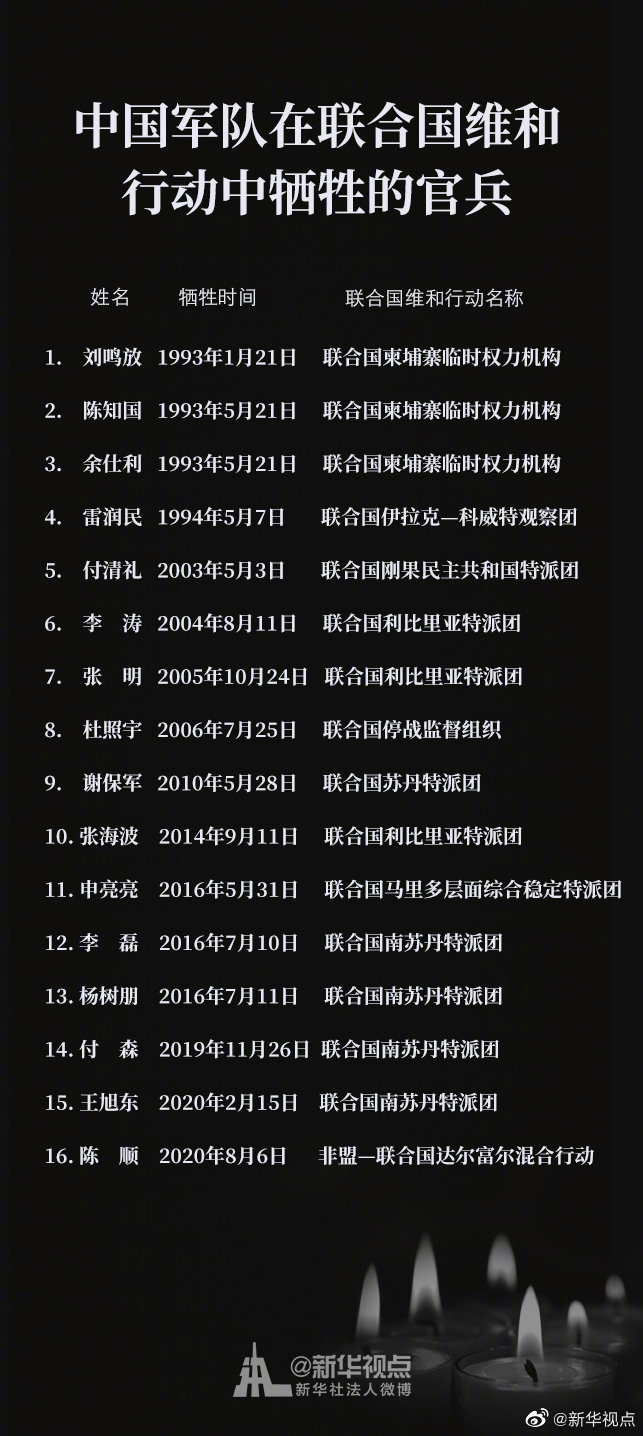%title插图%num 中国军队维和牺牲官兵名单-WordPress极简博客