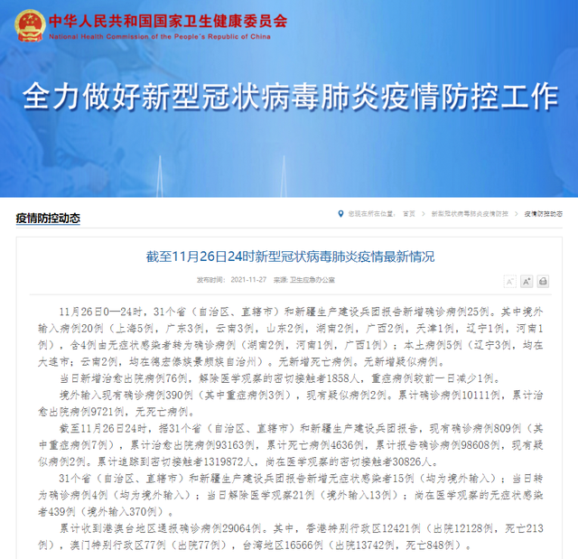%title插图%num 31省区市新增本土确诊5例-WordPress极简博客