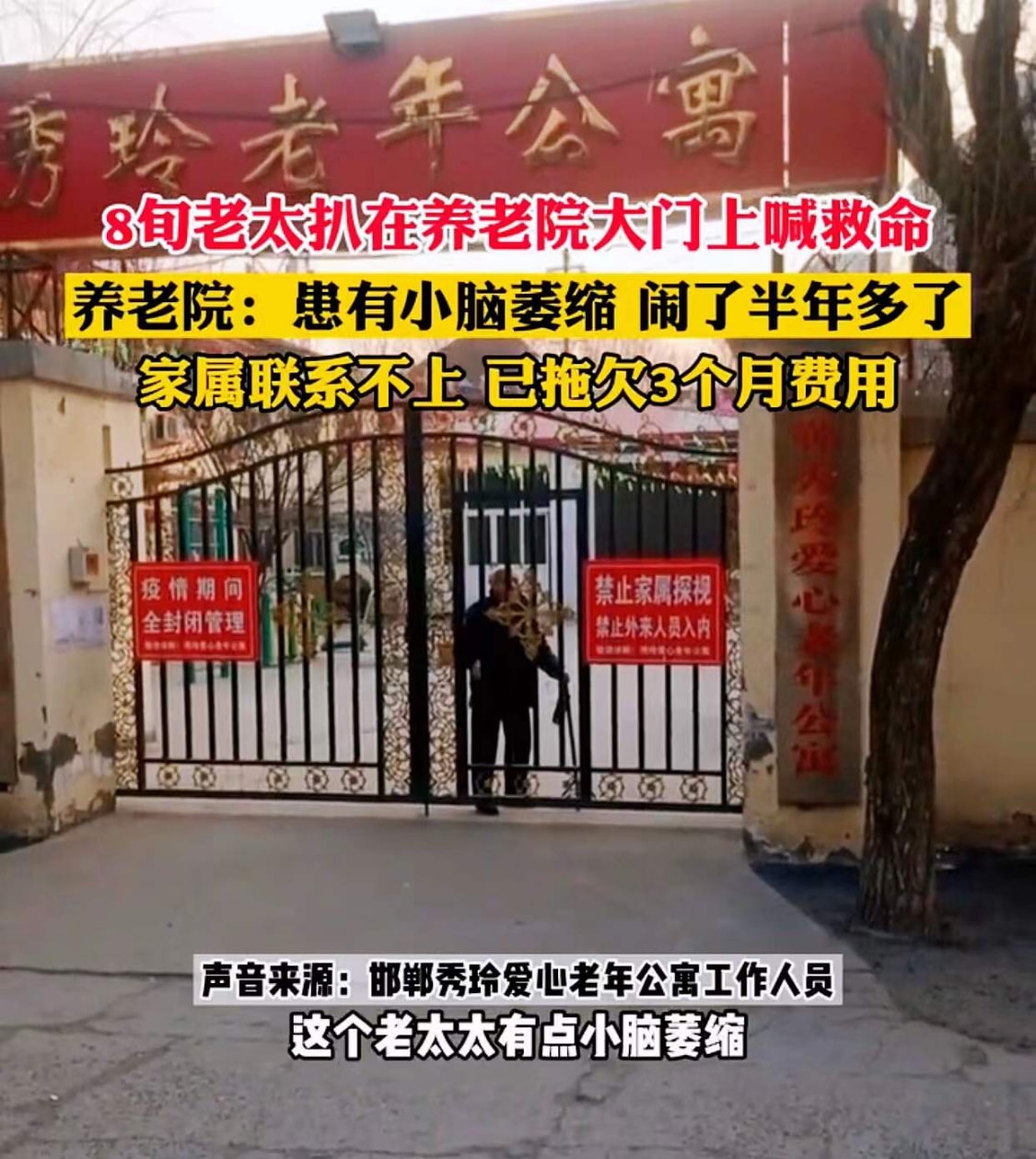 养老院老人抓大门喊救命实为思亲-WordPress极简博客